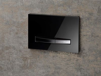 Geberit Sigma50 Flush Plate / Reflective Smoked Glass - Chrome