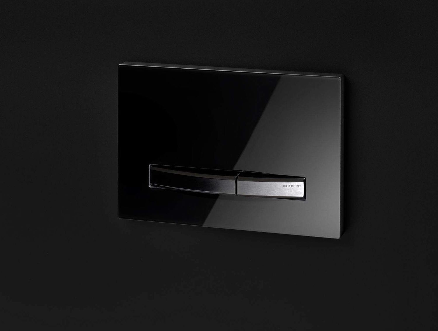 Geberit Sigma50 Actuation Plate / Velvet Gray Glass - Chrome