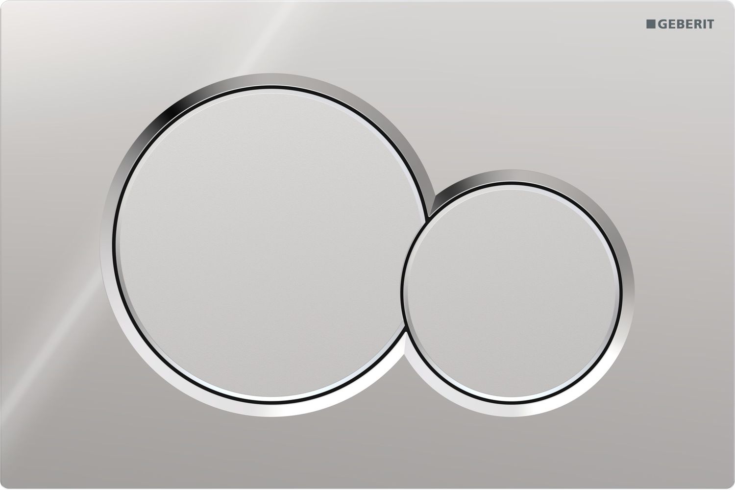 Geberit Sigma01 Round Actuation Plate / Glossy Chrome - Matte Chrome
