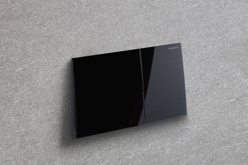 Plaque de déclenchement Geberit Sigma70 / Verre brillant noir