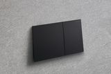 Geberit Sigma70 plaque de déclenchement, noir mat, Easy Clean, Anti-Traces de doigt, deux boutons.