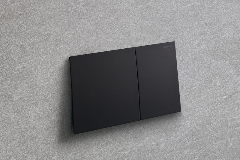 Plaque de déclenchement Geberit Sigma70 / Noir mat / Revêtement Easy Clean + Anti-Traces de doigt