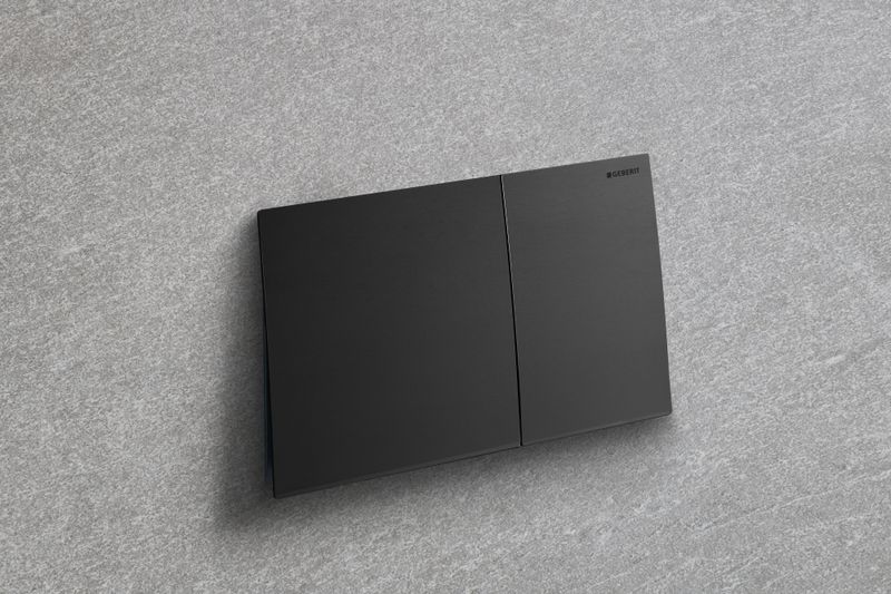 Plaque de déclenchement Geberit Sigma70 / Noir chromé brossé / Revêtement Easy Clean + Anti-Traces de doigt