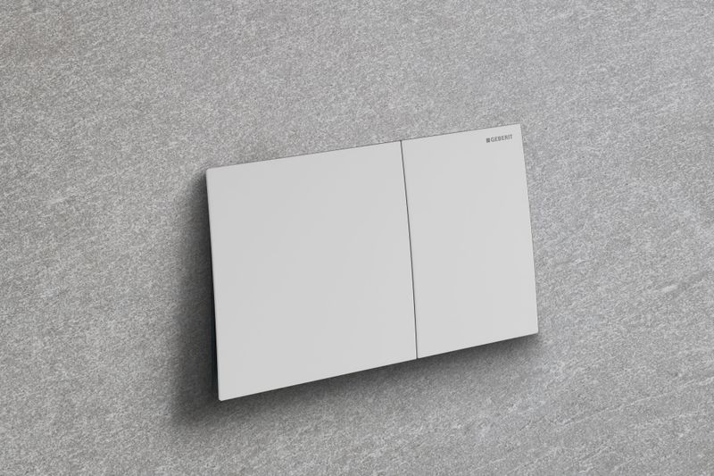 Plaque de déclenchement Geberit Sigma70 / Blanc mat / Revêtement Easy Clean + Anti-Traces de doigt
