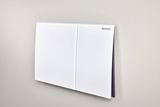 Geberit Sigma70 plaque de déclenchement, verre brillant blanc, double commande, flush plate, wall mounted.