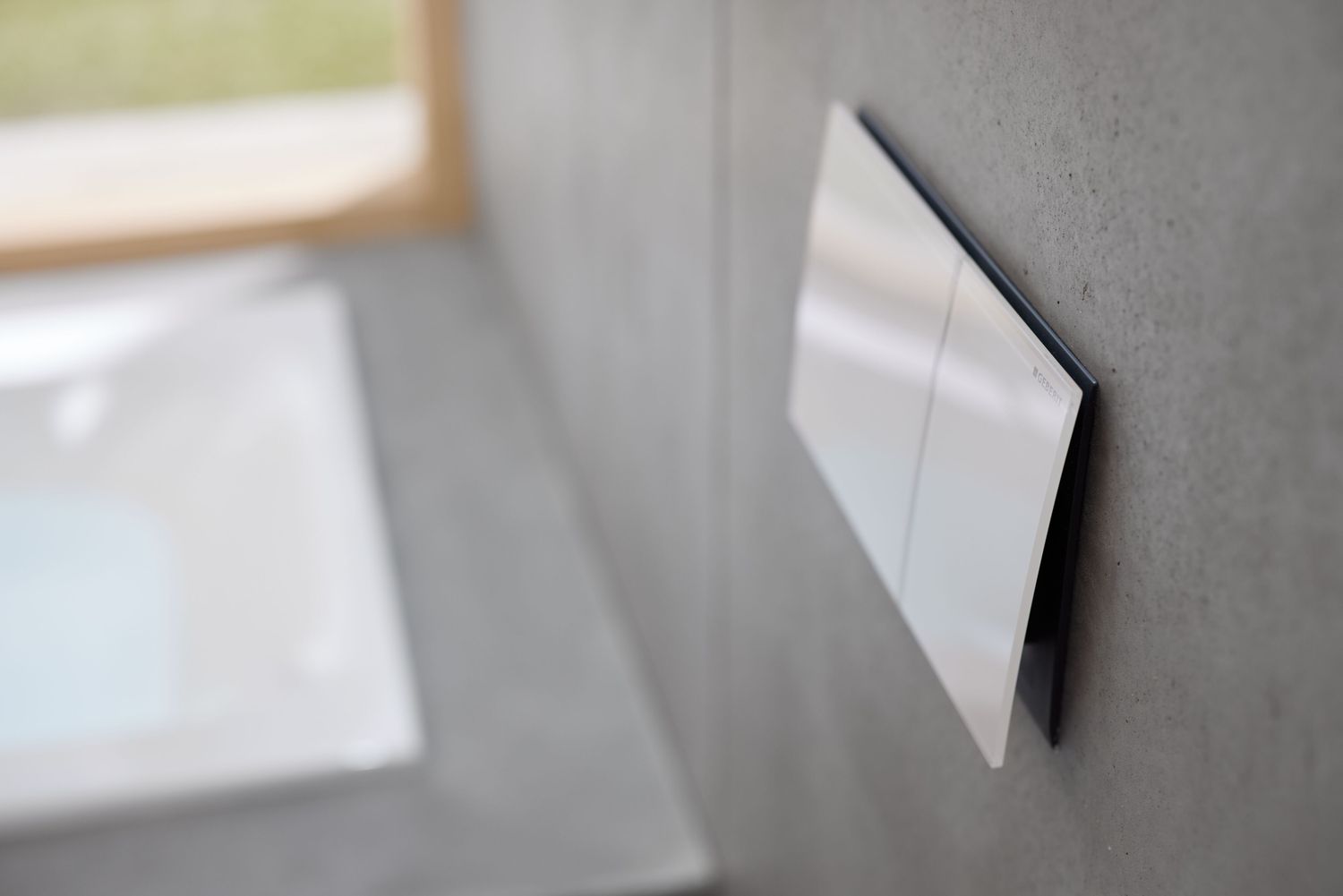 Plaque de déclenchement Geberit Sigma70 / Verre brillant blanc — vue 5