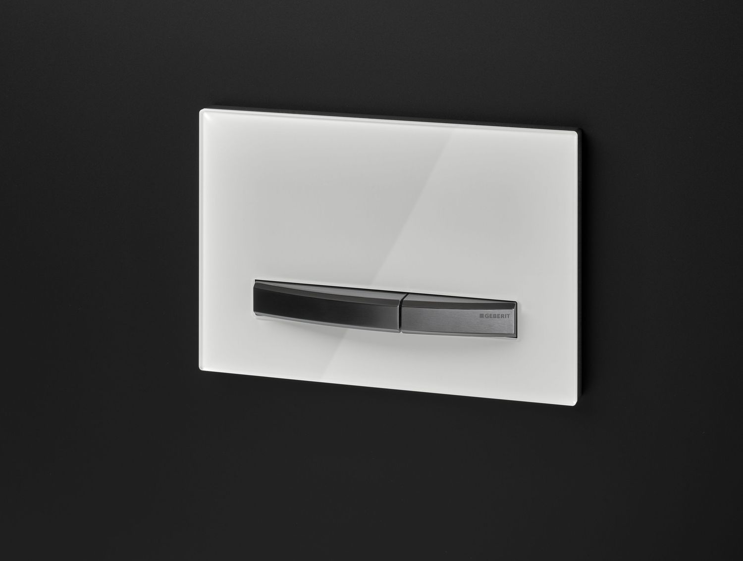 Geberit Sigma50 Actuation Plate / White - Chrome Black