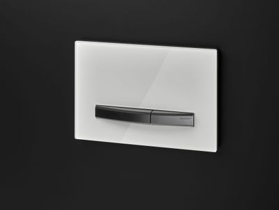 Geberit Sigma50 Actuation Plate / White - Chrome Black