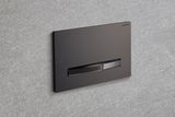 Geberit Sigma50 plaque de déclenchement noir chromé brossé avec revêtement Easy Clean.