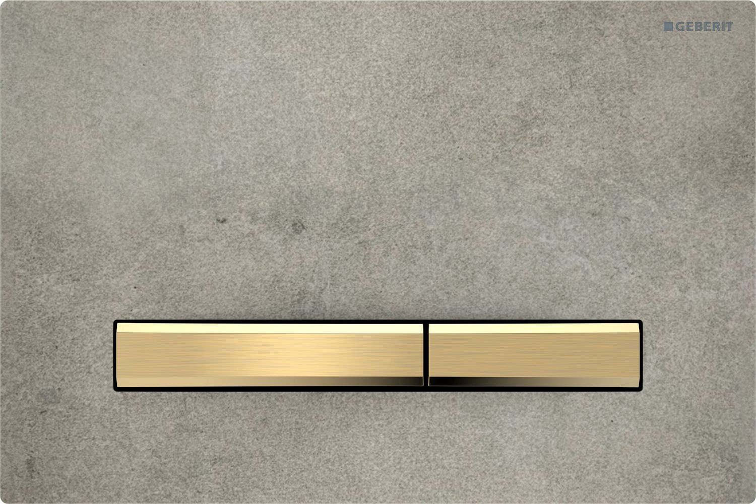 Geberit Sigma50 Flush Plate / Concrete Look - Brass
