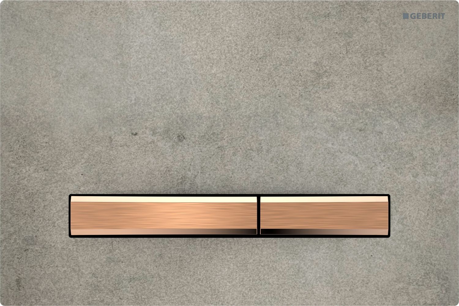 Geberit Sigma50 Flush Plate / Concrete Look - Red Gold