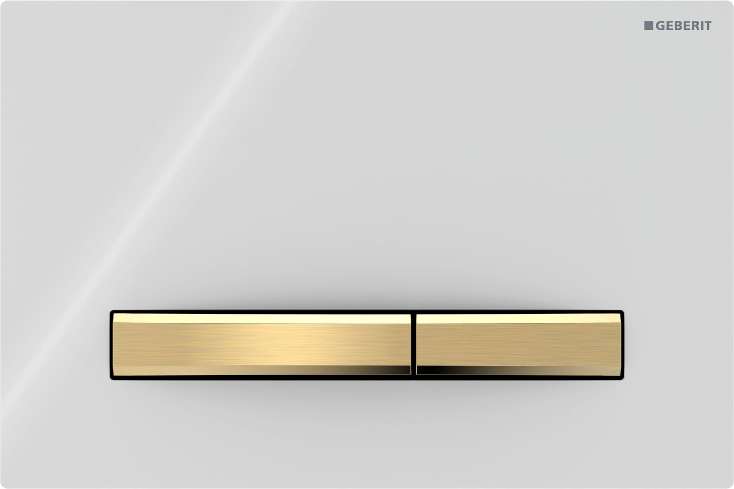 Geberit Sigma50 Flush Plate / White - Brass