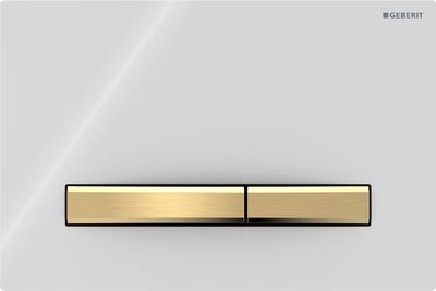 Geberit Sigma50 Flush Plate / White - Brass