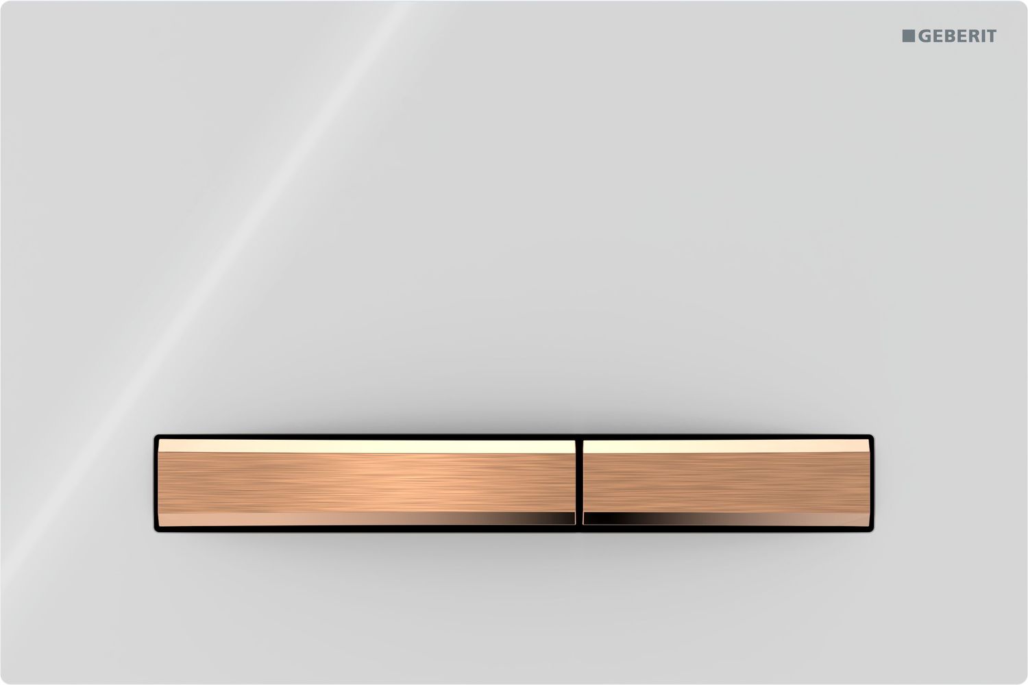 Geberit Sigma50 Actuation Plate / White - Rose Gold