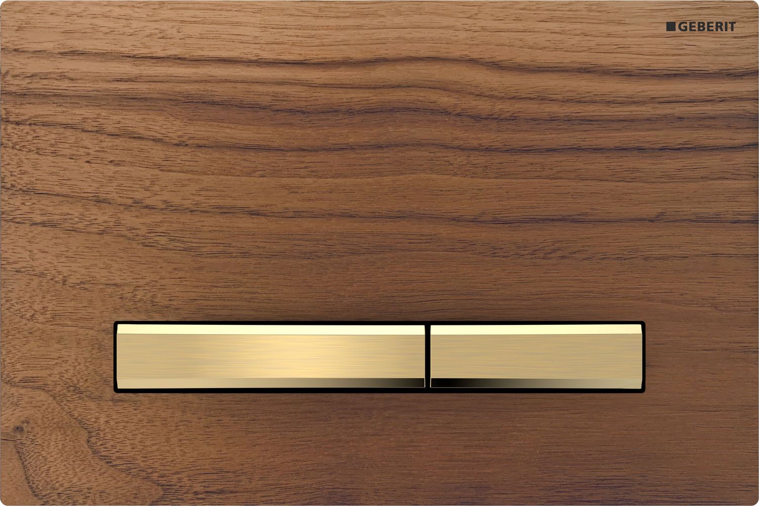 Geberit Sigma50 Actuation Plate / American Walnut - Brass