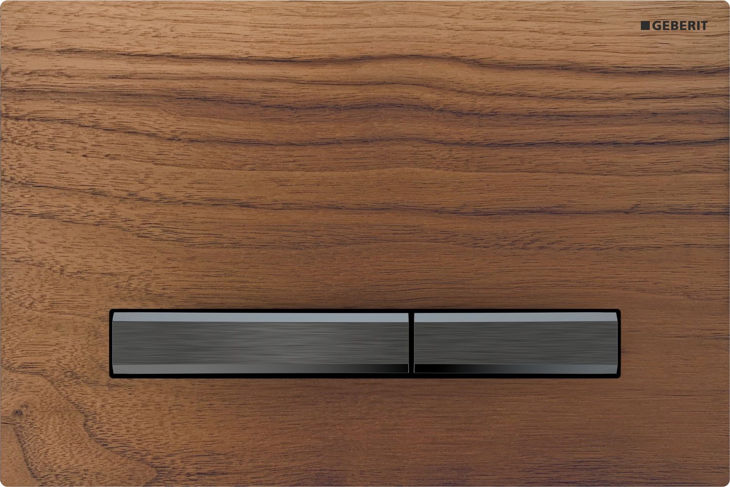 Geberit Sigma50 Actuation Plate / American Walnut - Black Chrome