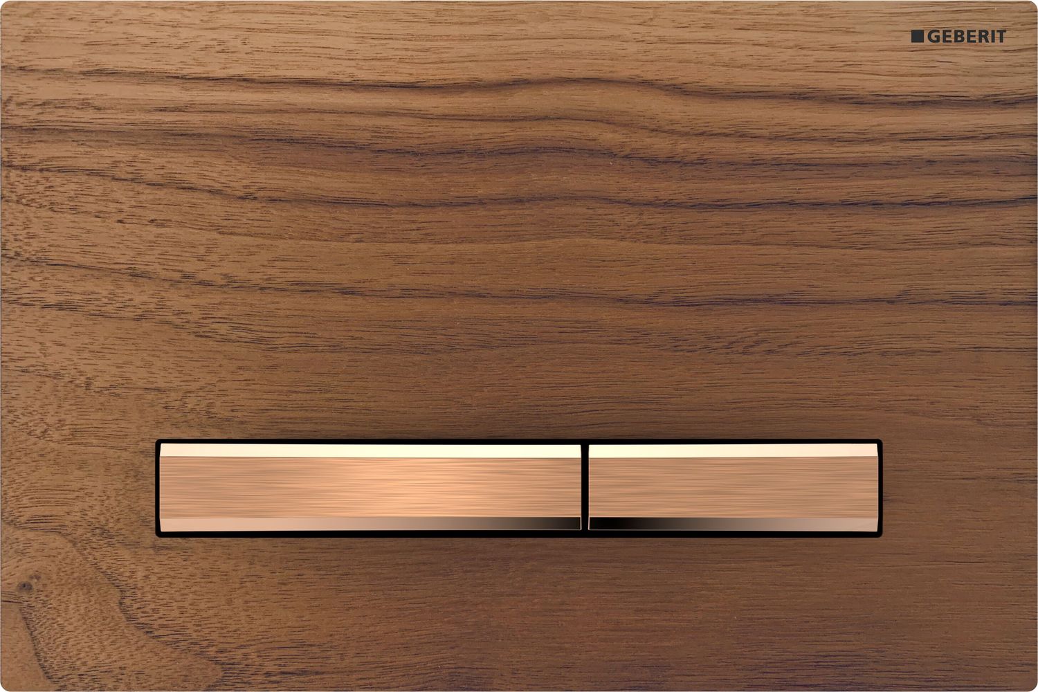 Geberit Sigma50 Actuator Plate / American Walnut - Rose Gold