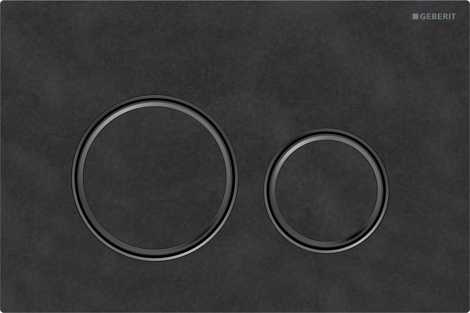 Geberit Sigma50 Round Actuator Plate / Mustang Slate - Black Chrome