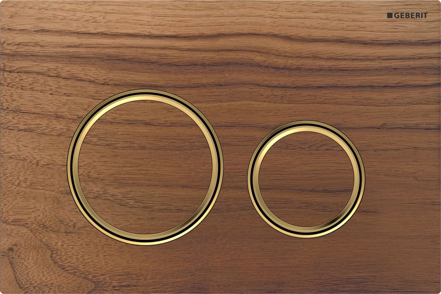 Geberit Sigma50 Flush Plate Round / American Walnut - Brass