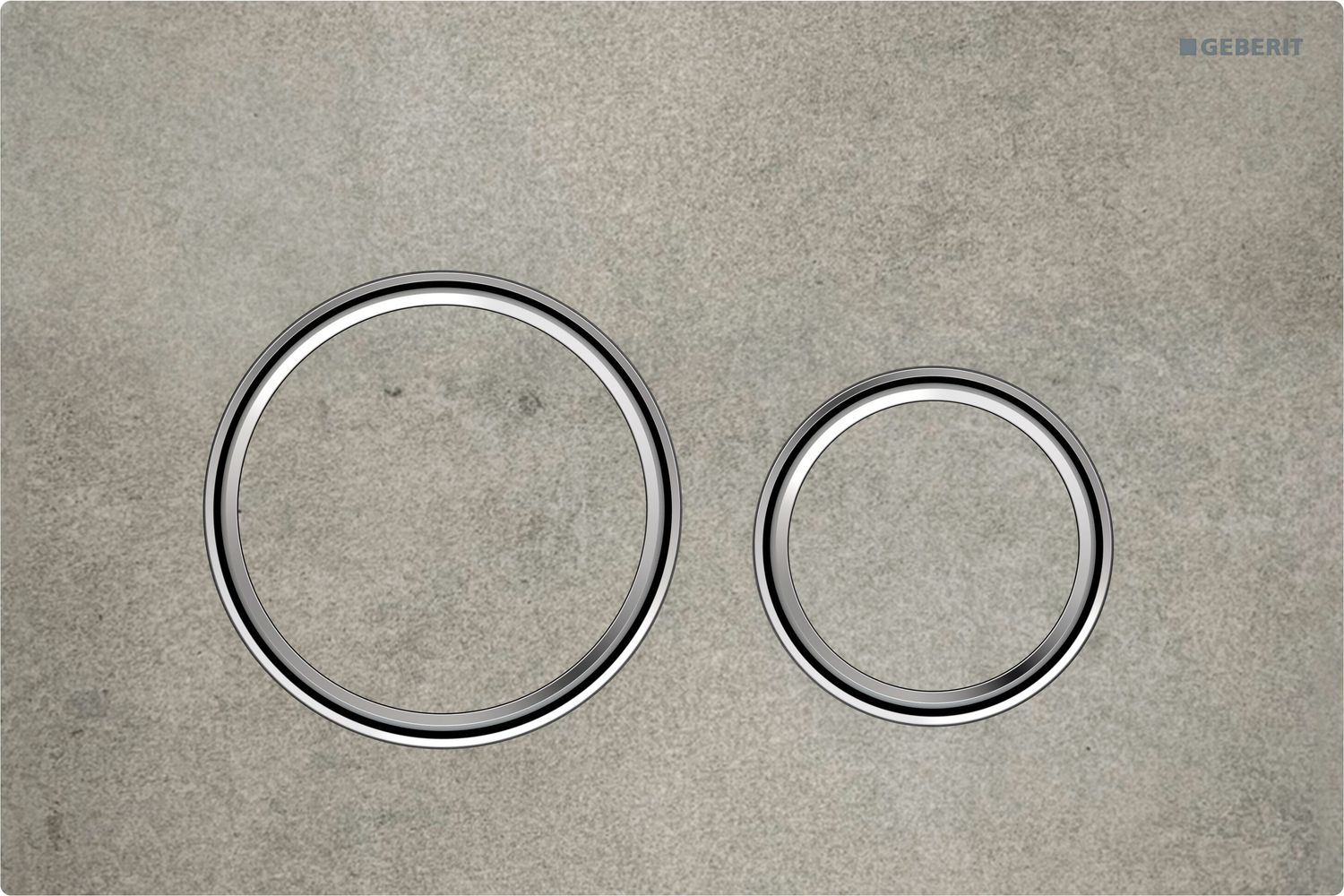 Geberit Sigma50 Round Flush Plate / Concrete Look - Chrome