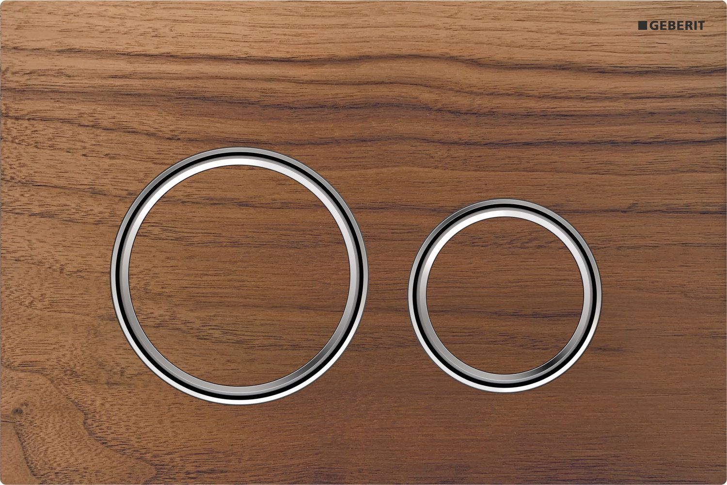 Geberit Sigma50 Flush Plate Round / American Walnut - Chrome