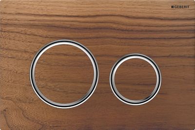 Geberit Sigma50 Flush Plate Round / American Walnut - Chrome