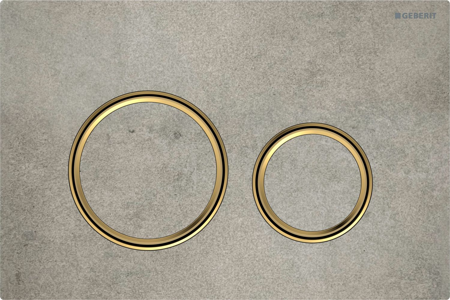 Geberit Sigma50 Round Flush Plate / Concrete Look - Brass