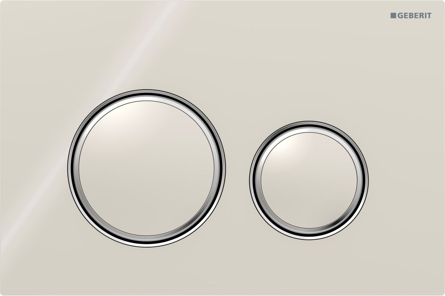 Geberit Sigma50 Round Actuator Plate / Grey Sand Glass - Chrome