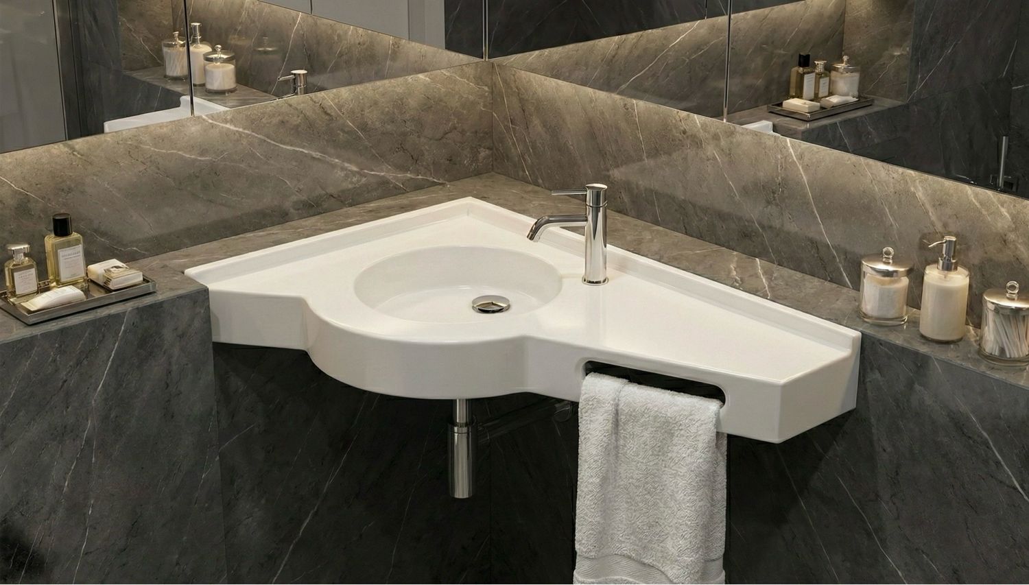 Vanity top Helios left-hand 100 cm — Product view 3