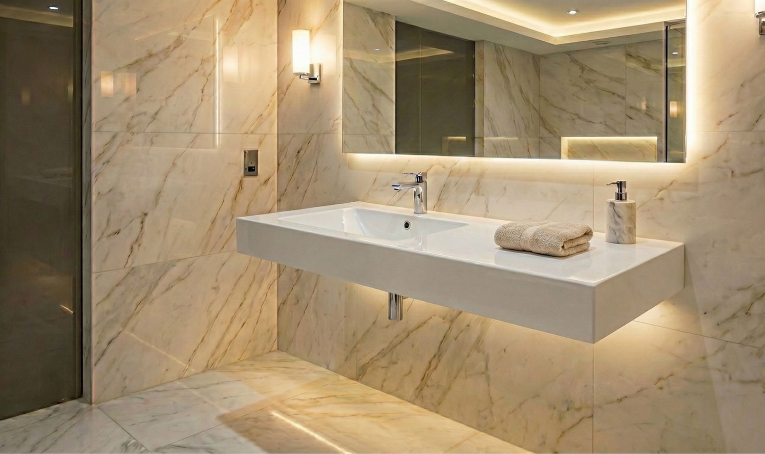 Spazio Washbasin Countertop 120 cm Offset