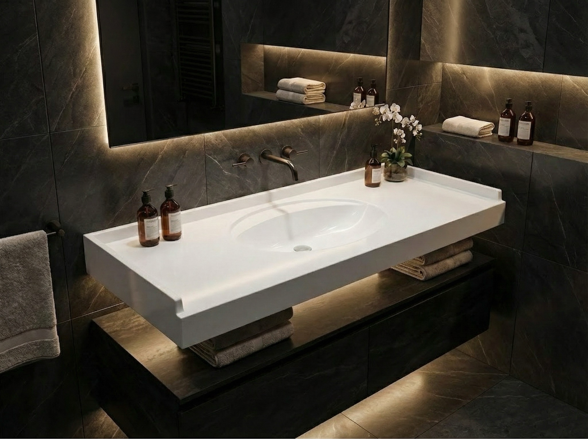 Plan-vasque Majestic 109 cm - vue 2