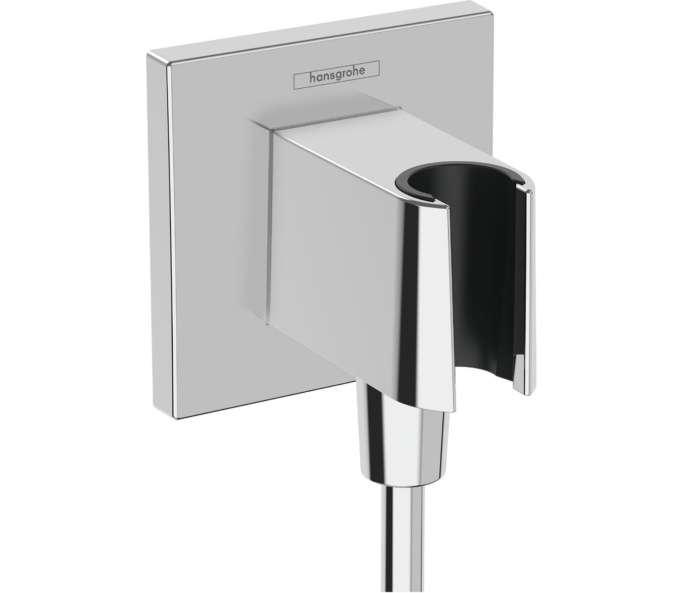 Coude de raccordement Hansgrohe Fixfit Porter Square avec support pour douchette
