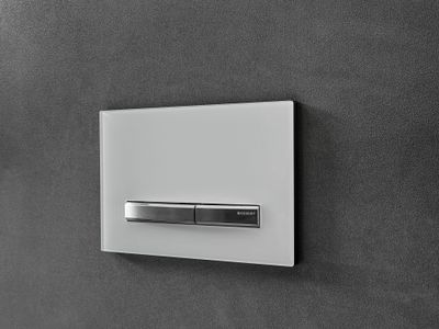 Geberit Sigma50 Flush Plate / White - Chrome