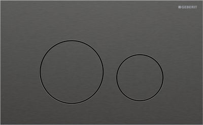 Geberit Sigma40 Flush Plate / Brushed Black Chrome