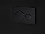 Geberit Sigma20 plaque de déclenchement, noir mat, anneaux design noir brillant, Easy Clean.
