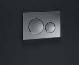 Geberit Sigma20 plaque de déclenchement chromé mat laqué avec anneaux chromé brillant design.
