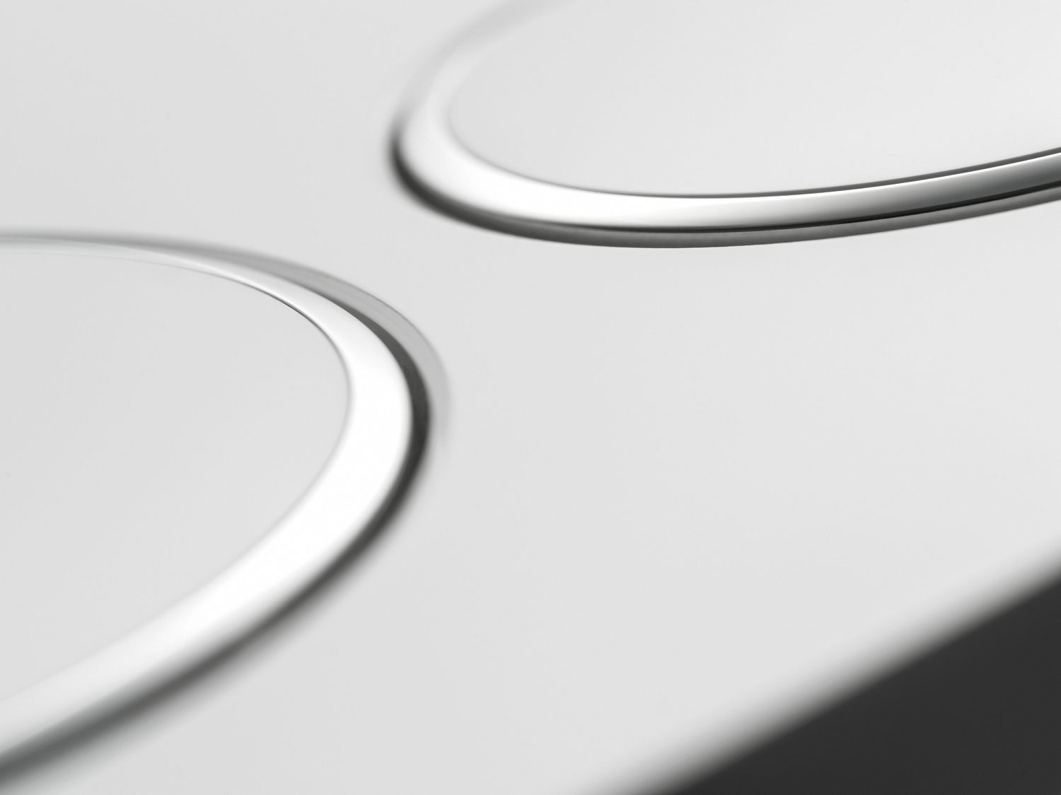 Geberit Sigma20 Flush Plate / White - Design Rings: Chrome Glossy
