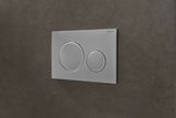 Geberit Sigma20 plaque de déclenchement, chromé mat laqué, design anneaux chromé brillant, Easy Clean.