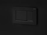 Geberit Sigma20 square plaque de déclenchement, noir mat, bandes design noir brillant, Easy Clean.