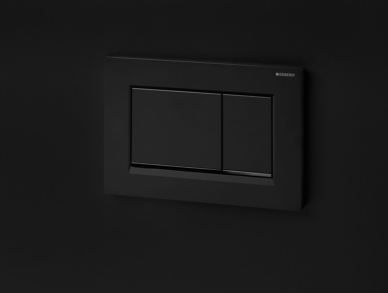 Geberit Sigma20 Square Flush Plate / Matte Black - Design Stripes: Black