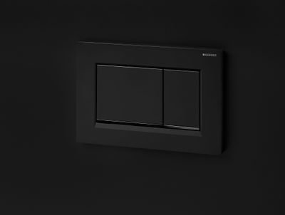 Geberit Sigma20 Square Flush Plate / Matte Black - Design Stripes: Black