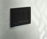Geberit Sigma20 square plaque de déclenchement noir mat avec bandes design noir.