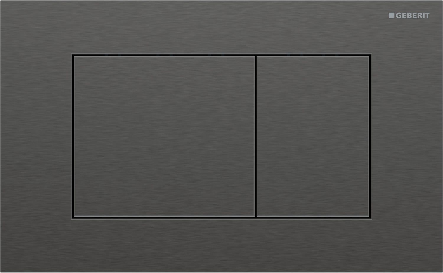 Geberit Sigma40 Square Flush Plate / Brushed Black Chrome / Easy Clean Coating + Fingerprint Resistant