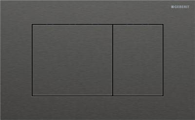 Geberit Sigma40 Square Flush Plate / Brushed Black Chrome / Easy Clean Coating + Fingerprint Resistant