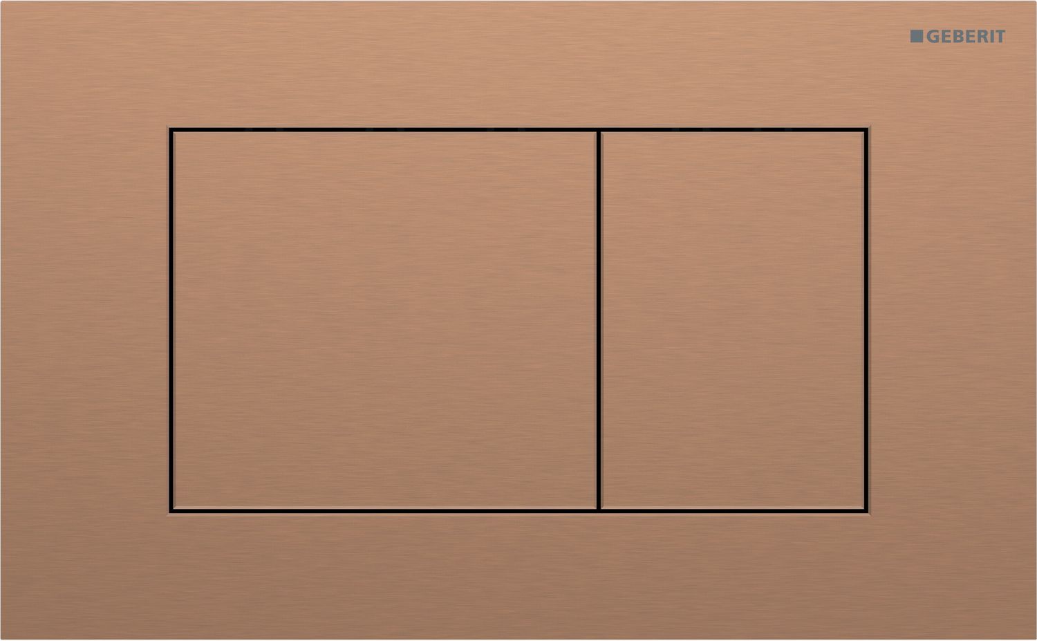Geberit Sigma40 square flush plate / Brushed rose gold / Easy Clean coating + Fingerprint resistant