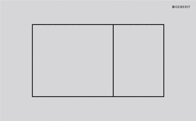 Geberit Sigma40 Flush Plate Square / Matte White / Easy Clean Coating + Fingerprint Resistant