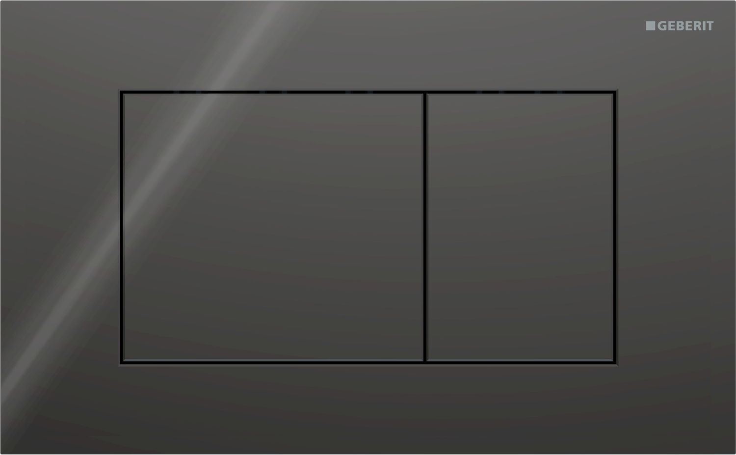 Geberit Sigma40 Flush Plate Square / Glossy Black Glass