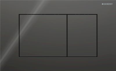 Geberit Sigma40 Flush Plate Square / Glossy Black Glass