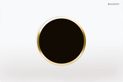 Plaque de déclenchement infrarouge  Geberit Sigma10 électronique pour réservoir à encastrer Sigma 12 cm / Blanc doré