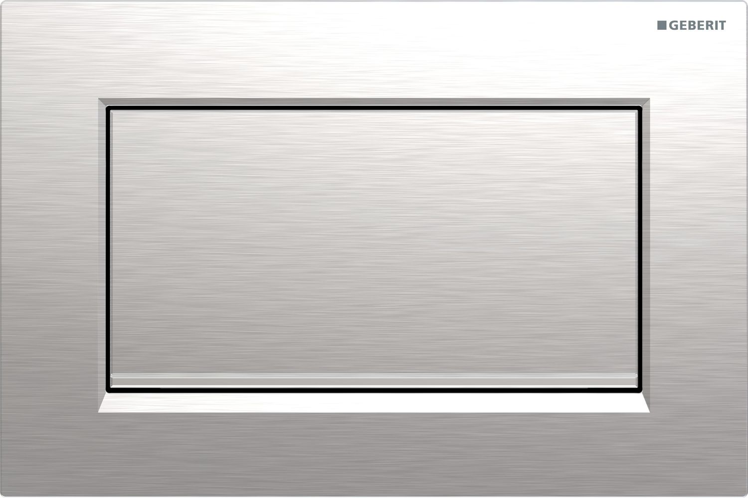 Geberit Sigma10 Square Actuator Plate / Brushed Chrome - Design Stripes: Polished Chrome